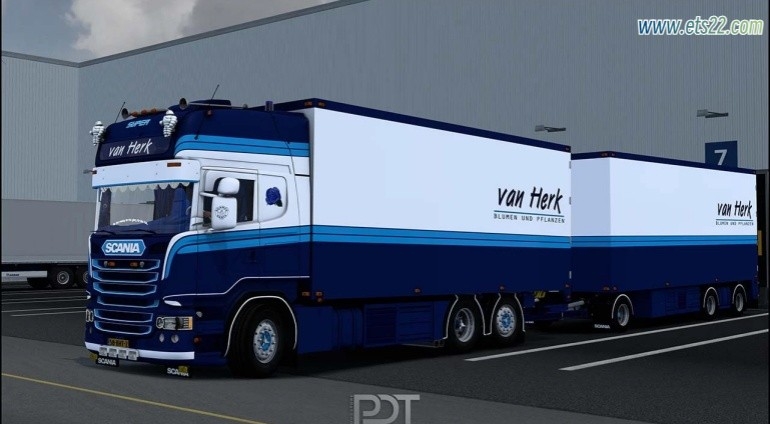 【付费模组泄露搬运】斯堪尼亚 R450 + 拖车 VAN HERK v14.0 1.50