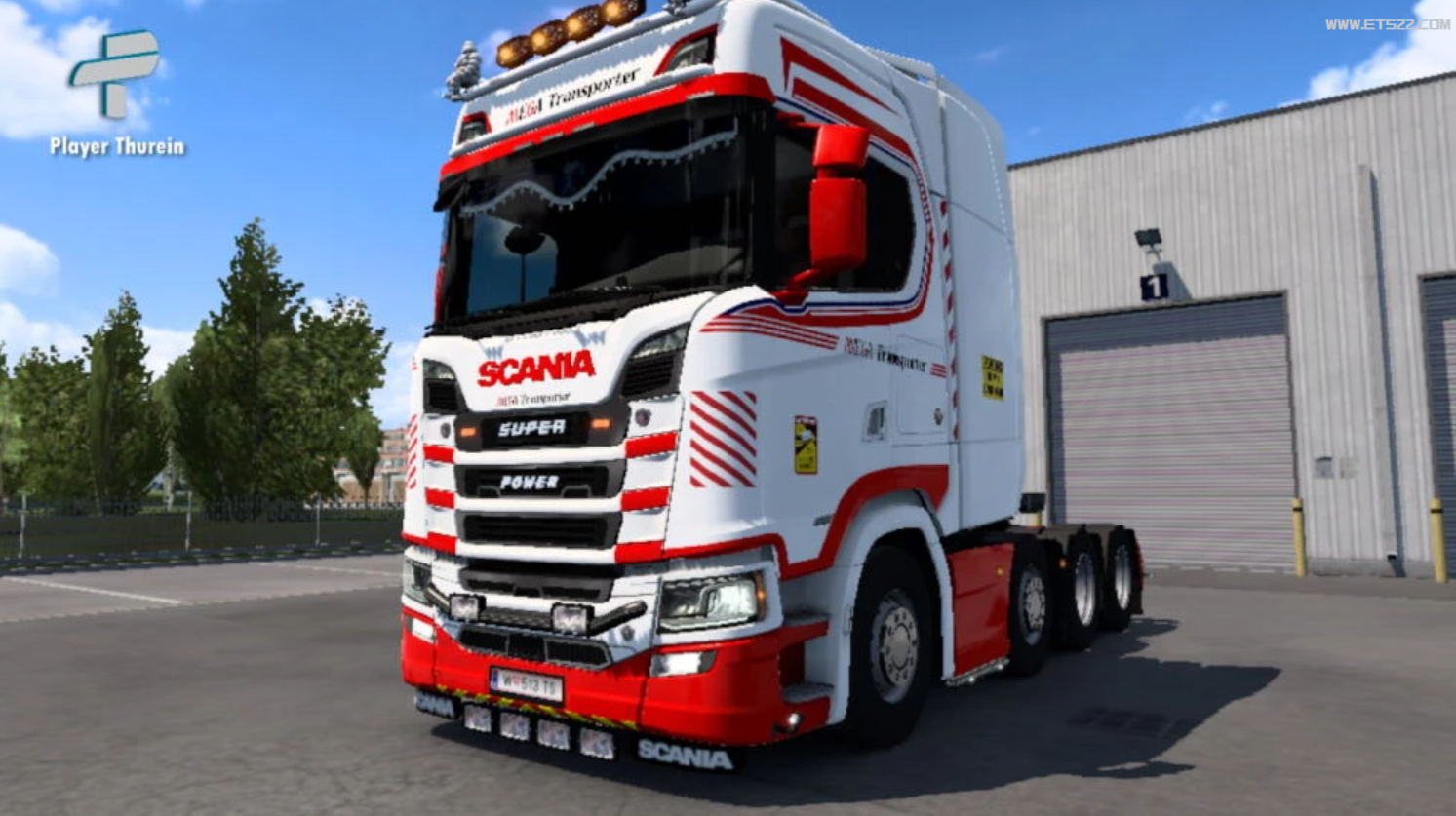 「欧卡涂装区」-欧卡资源站适用于 SCANIA S V1.0 的 MEGA TRANSPORTER 皮肤欧卡2mod(1)