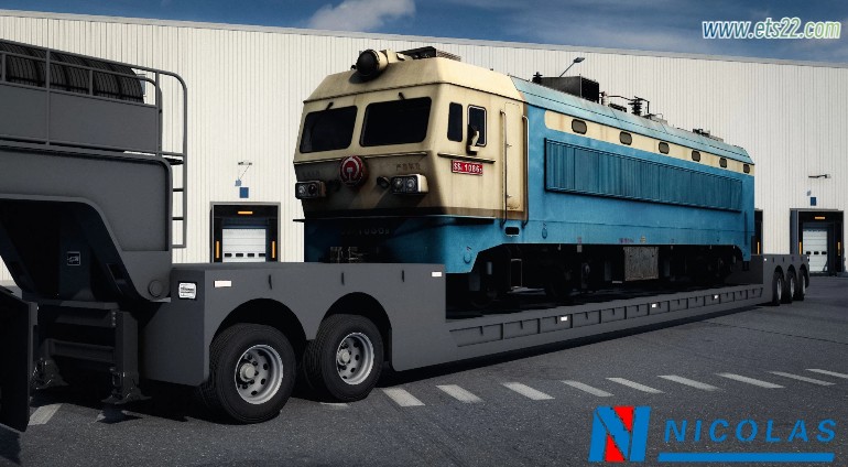 拖车Mod-欧卡资源站尼古拉斯TRACTOMAS TR8X8 + 多轴线大负载拖车 1.49欧卡2mod(1)