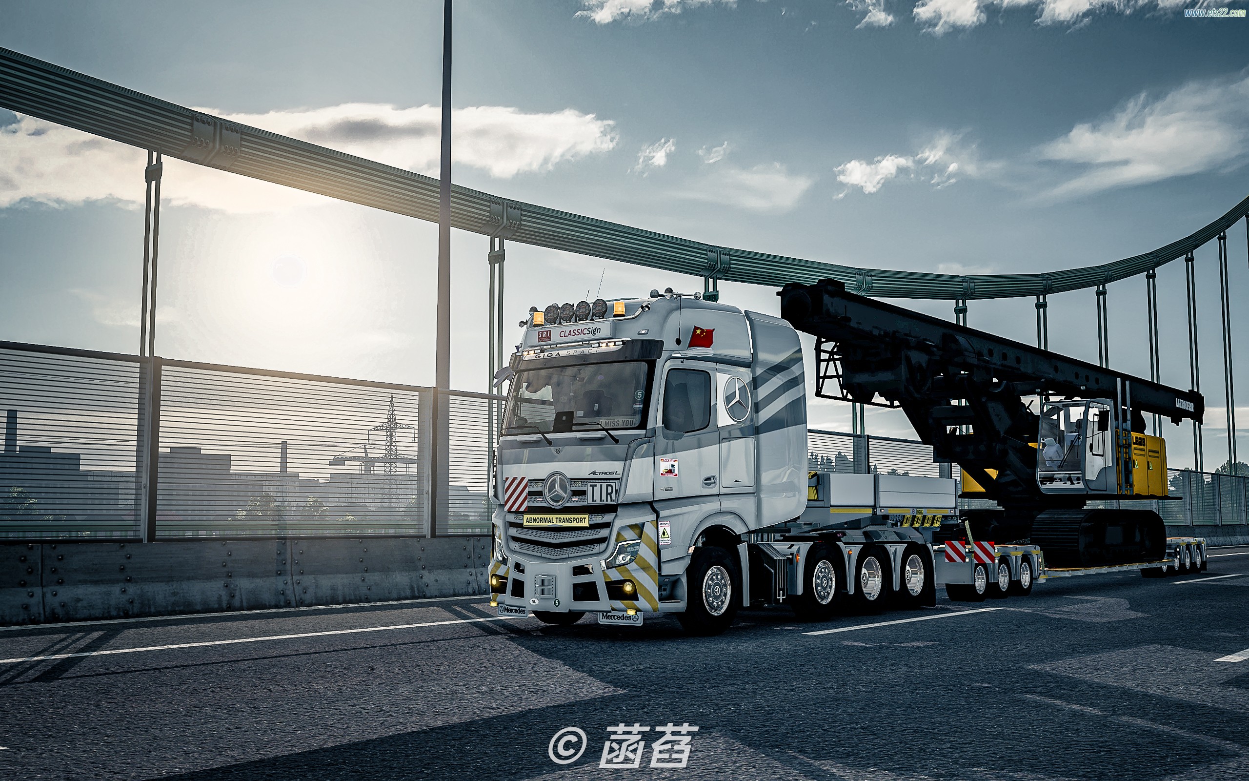 拖车Mod-欧卡资源站【老精品模组翻新适配】DOLL 7轴精品低平板 Roadh Runter Lowloader Trailer欧卡2mod(2)