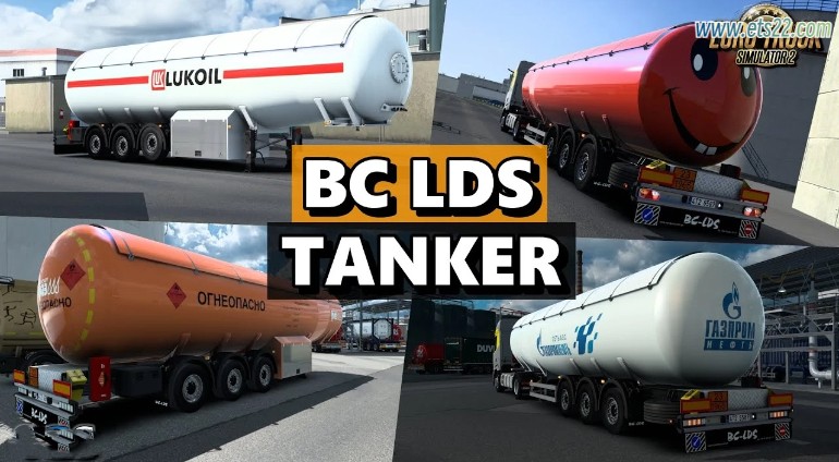 拖车Mod-欧卡资源站【欧卡2拖车】BC LDS 油轮拖车 V1.49欧卡2mod(1)