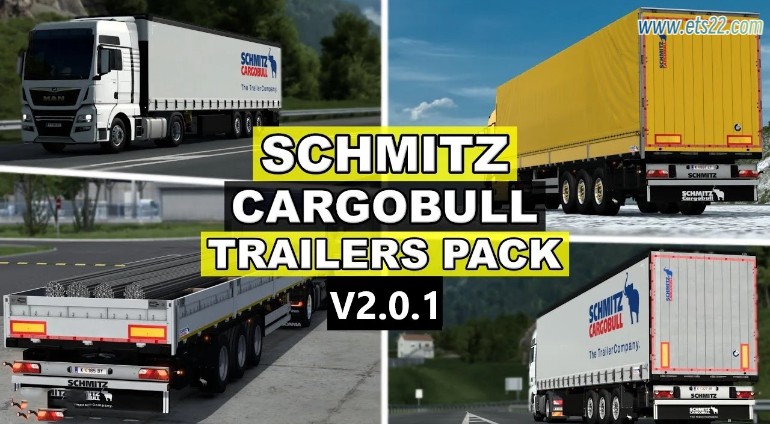 拖车Mod-欧卡资源站SCHMITZ CARGOBULL 拖车包 V2.0.1 v1.50欧卡2mod(1)