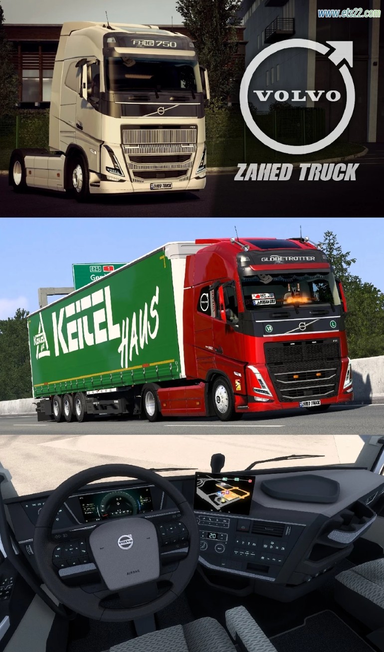 车头Mod-欧卡资源站沃尔沃FH5 by Zahed Truck V2.4 1.50欧卡2mod(1)