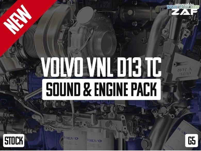 「美卡Mod区」-欧卡资源站[美卡付费泄露]沃尔沃VNL D13TC音响和发动机组V1.50欧卡2mod(1)