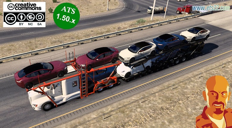 「美卡Mod区」-欧卡资源站[美卡mod]COTTRELL CAR HAULER TRAILER 轿运拖车 V1.0 1.50.x欧卡2mod(3)