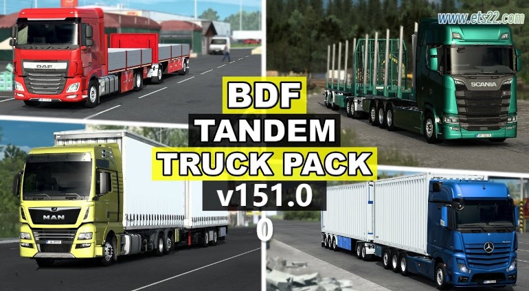 拖车Mod-欧卡资源站BDF 串联卡车包 v151.00  1.50欧卡2mod(1)