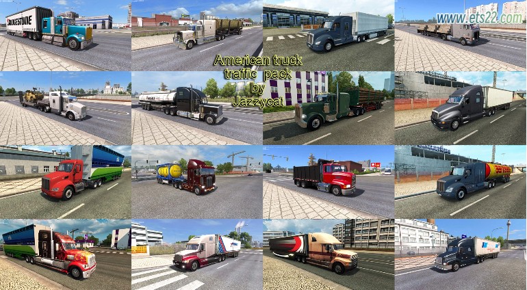  AI车辆-欧卡资源站AI美国卡车交通包 BY JAZZYCAT v2.6.13 1.50欧卡2mod(1)