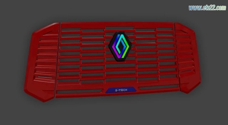 调整部件-欧卡资源站雷诺 ETECH T 动画 RGB LED 标志 v1.0 1.50欧卡2mod(1)