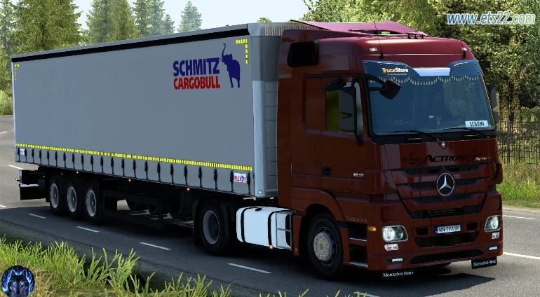 车头Mod-欧卡资源站梅赛德斯 ACTROS MP3 重制版 v4.5 1.50欧卡2mod(1)