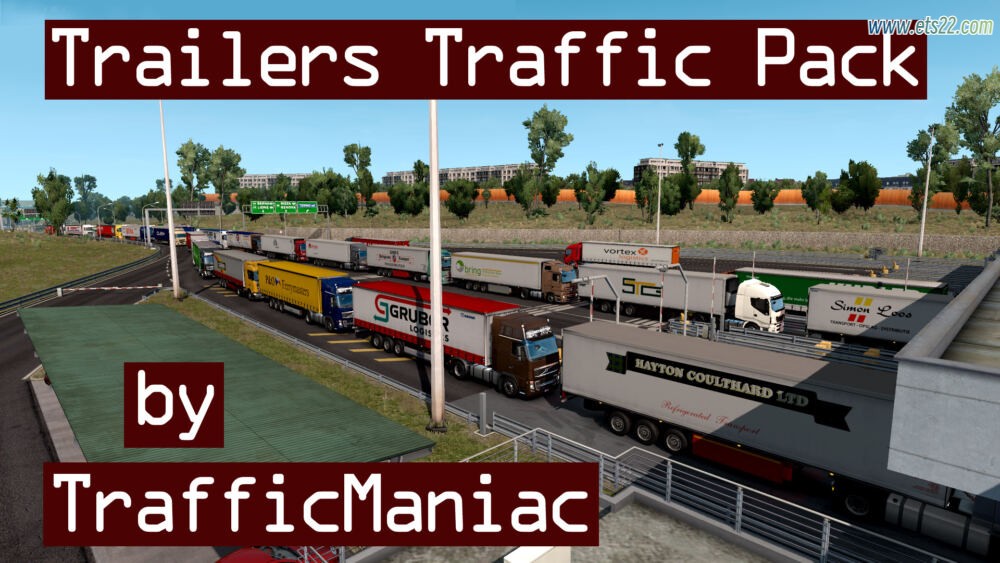 其他Mod-欧卡资源站Trailers Traffic Pack by TrafficManiac v12.8.2欧卡2mod(1)