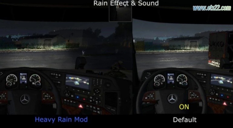 其他Mod-欧卡资源站现实的雨 V4.8 （OLD HEAVY RAIN）1.50欧卡2mod(1)