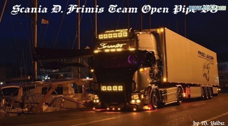 调整部件-欧卡资源站斯堪尼亚 D. Frimis Team Open Pipe V8 v1.0 1.50欧卡2mod(1)