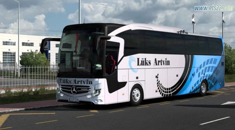 「欧卡涂装区」-欧卡资源站梅赛德斯奔驰 Travego Luks Artvin 涂装 1.50欧卡2mod(1)