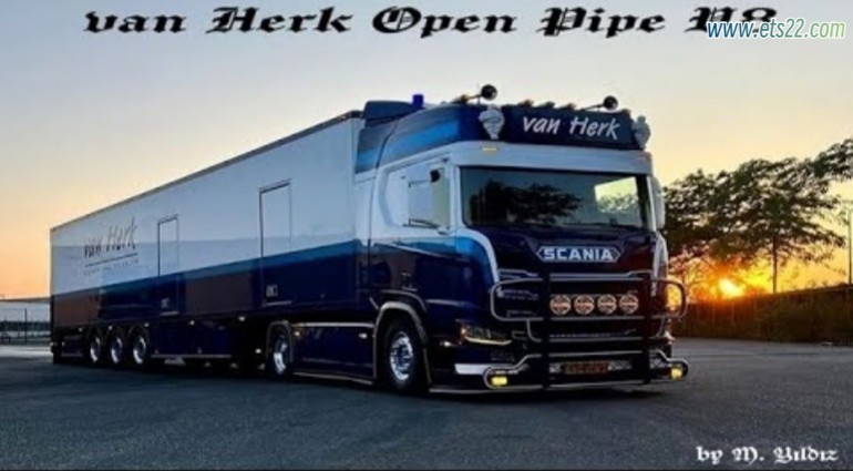 声音Mod-欧卡资源站FKM Garage van Herk Open Pipe V8 v1.0 真实声音 1.50欧卡2mod(1)