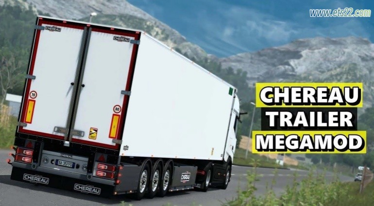 拖车Mod-欧卡资源站Chereau Trailer Megamod 拖车 v1.2.7 1.50欧卡2mod(1)