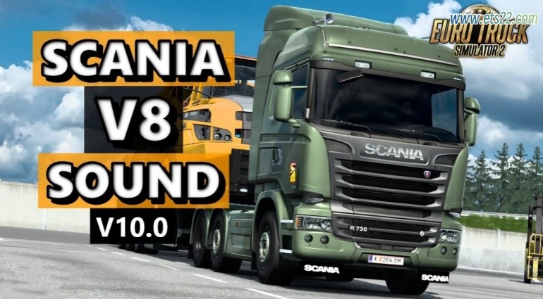 声音Mod-欧卡资源站斯堪尼亚 Scania V8 原厂音响 v10.0 1.51欧卡2mod(1)