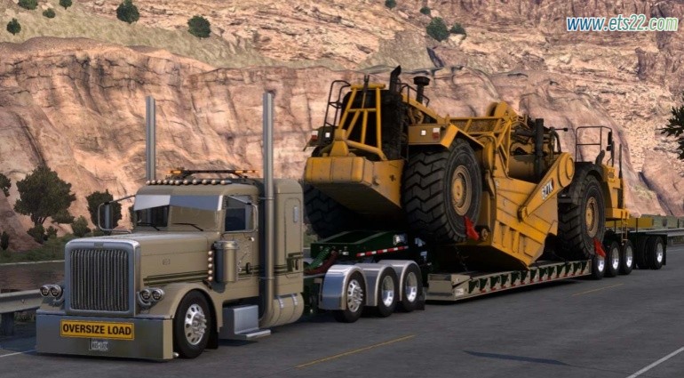 拖车Mod-欧卡资源站[美卡] 罗杰斯 Rogers SP50ton ATS Lowboy v2.1.4 1.52欧卡2mod(3)