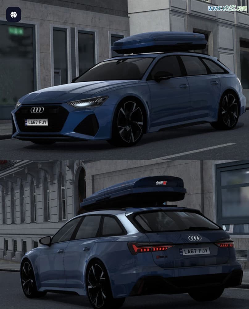 「欧卡2Mod区」-欧卡资源站Audi RS6 Avant C8 2020 V1.6 1.53欧卡2mod(1)