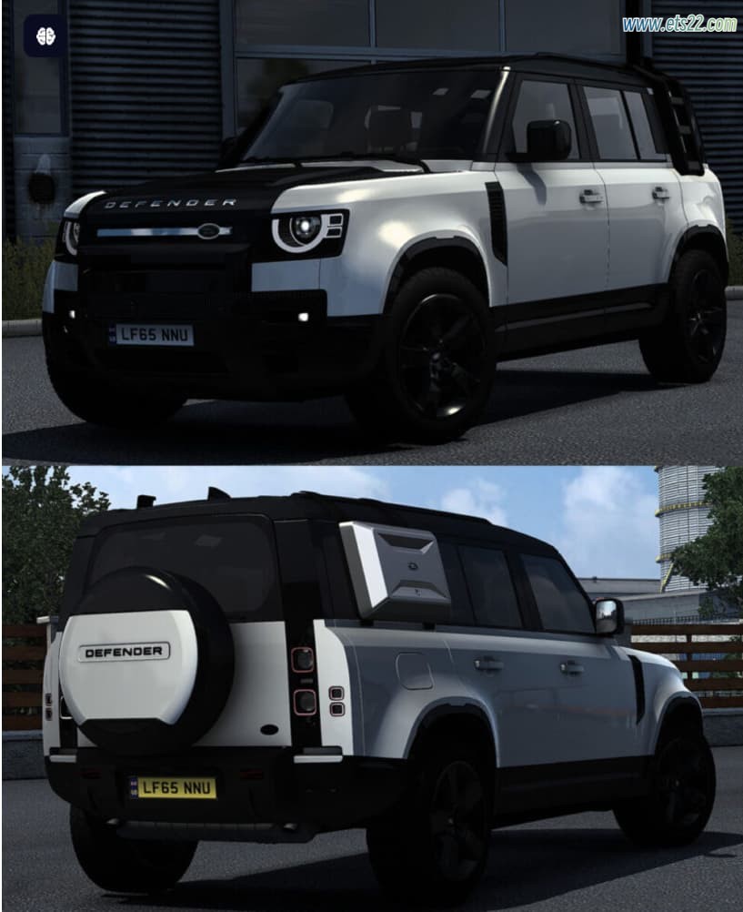 「欧卡2Mod区」-欧卡资源站Land Rover Defender 110 2023 L663 V1.4 1.53欧卡2mod(1)